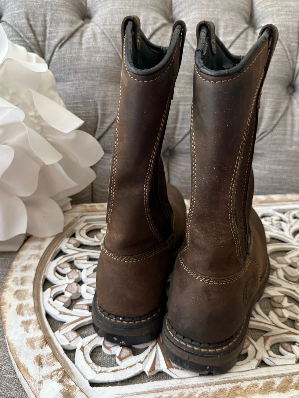 Irish Setter Work Boots Men's Brown Pull-On 8.5